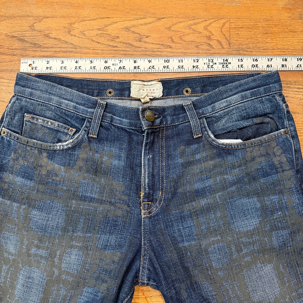 Marni X Current/Elliott Military Pearl Patterned Boyfriend Jeans View 5